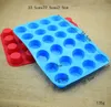Mini Çörek Kupası 24 Kavite Kalıp Silikon Kek Kalıpları Sabun Çerezleri Kek Bakeware Pan Triko DIY