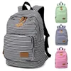 Moda listrada mochila adolescente menina laptop saco impressão mochila casual rucksacks viajar saco de escola mochilas x0529