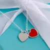 Nuova collana in argento sterling 925 collana cuore catena cuore rosa oro lussuoso per le donne gioielli moda regalo Y1030