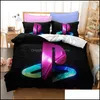 Sängkläder Supplies Home Textiles Garden StarBlue-HGS Börjande Spel Sätta Quilt ER / Duvet Er Queen King Textile Commerter PillowCase Drop