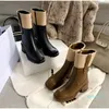 Boots Women Zipper Square Toe PU Leather Block Heel Platform Mid-calf Boot Female Fashion Vintage Comfortable Outdoor Lady Shoes