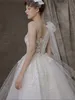 Abiti da sposa eleganti 2021 Abiti da sposa Tute Lunghezza alla caviglia Una spalla Tulle con applicazioni in pizzo Personalizza tailleur pantalone