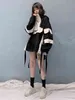Multi Pocket Stormsuit Hiphop Casual Stitching Half Zip Hooded Women Herrkläder Antikjacka Japansk stil Streetwear 211217