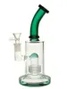 Glas-Shisha-Rig/Bubbler zum Rauchen, 9,5 Zoll Höhe und Typ Perc mit 14 mm Buchse und Kopf, 750 g Gewicht, 4 Farben BU022