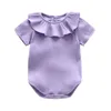 البيع بالتجزئة Baby Girls Romper Infant Nevant Ruffle Cotton rompers Onesies Phemsuit Bemsuits الأطفال المصممين ملابس Kids1752074