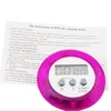 Timers 2021 Mini Portable Round Round Lcd Digital Display Kitchen Countdown Timer Vijf kleuren kookteller Alarmklok Magnetic