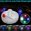 2 pièces 13 Mode énergie solaire LED moto voiture Auto Flash roue pneu Valve bouchon néon lampe