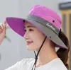 Открытый Sunshade Hats Fisherman Hat Lady Solussable Sun Cap Summer Регулируемые складные Cycling Caps CCF6014