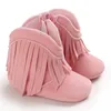 Stivali Wallarenear Baby Girl Winter Leather First Walkers Fondo morbido Antiscivolo Scarpe nate Stivali autunnaliStivali