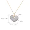 Sunsll guld / svart koppar vackra smycken multi-color cubic zirconia hjärta halsband för kvinnor mode party årsdag gåvor x0707