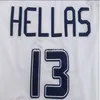 Tanie Niestandardowe Hellas 13 Jersey Haft Koszulki Koszykówka Bule White 2020 XS-5XL NCAA