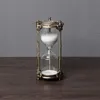 Timador de ampulheta da Europa Timer 15 / 30min relógio de metal de areia + vidro Decorativo ampulheta de areia para decoração de mesa A06-3 H0922