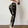 Pantaloni da yoga fitness stampati con fiocco Leggings sportivi da donna Collant da corsa per allenamento Push up sexy Abbigliamento da palestra Completo elastico e sottile
