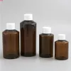 50 x 50ml 100ml 150ml 200ml High Quality PET Amber Perfume Bottle 50cc Round Shoulder Smooth Plastic Cap Fragrance Container