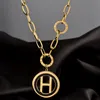 Mode eenvoudige letter alfabet h hanger ketting voor vrouwen gouden splinter rose kleur sleutelbeen ketting sieraden cadeau