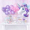 Irisé Sirène Nappes Licorne Partie Holographique Mariage Baby Shower Anniversaire Broderie Maille Dentelle Paillettes Paillettes Tissu 210408