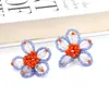 Stud Sell Diy Woven Rice Bead Flower Earrings European och American Retro Cute Style Fashion Jewelry Gift318w