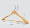 Hangers & Racks 5Pcs/set Adult Extra-Wide Solid Wood And Metal Hook Wooden With Notches Non-slip For Clothes W4029