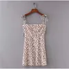 Women Vestido Small Flowers Dots Printting Elbise Summer Dress Jurken Strap 210421