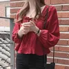 Herfst borduurwerk kant shirt casual witte tops meisjes blouse vrouwen lange mouw linnen katoen plus size blouses femme 11700 210521