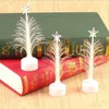15 cm de fibra óptica árvore de Natal artificial colorido luzes led xmas lâmpada luminosa festa ornamento novidade mesa de mesa decoração home h102ooyn