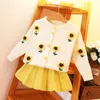 2021 Printemps Bébé Filles Robe Princesse Robes Automne Hiver Dessin Animé Léopard Pull Robe Pour Fille Enfants Robe Enfants Vêtements Q0716