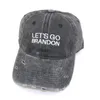 Chodźmy Brandon Cowboy Black Haftowane kapelusze baseballowe Kapelusz Kaczka Kapelusz Sun Shade Cap