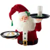 Christmas Decorations Creative Santa Snack Plate Snowman Dessert Table Fruit Cake Stand Party Candy Food Serving Tray Xmas Rack