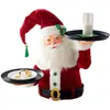 Kerstversiering Creative Santa Snack Plate Sneeuwpop Dessert Tafel Fruit Cake Stand Party Candy Voedsel Dienblad Xmas Rack