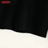 Mulheres sexy blusa preta design o pescoço transparente manga comprida chique colheita elegante camisa blusas femininas be664 210416
