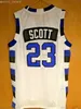 Cousu personnalisé One Tree Hill Nathan Scott # 23 Ravens maillot de basket-ball blanc hommes femmes jeunesse XS-5XL