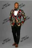 Senaste Designers High Quality BrideGroom Suit Floral Party Blazer Shawl Lapel Bröllopskläder för män Tuxedo Groom Jacket Vest Byxor