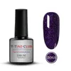 Nagelgel t-tiao club 7 ml holografische paarse glitter uv Poolse regenboog super glans glans manicure afweekt van kunstvernis