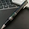 Cristal sur le dessus stylo à bille en résine noire et argentée stylos à bille de bureau M B avec numéro de série 6254958