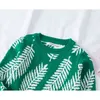 Spring Autumn Baby Boys Girls Knitted Sweaters Leaf Pattern Kids Clothing Sweater 210429