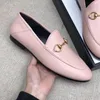 klassieke dames casual schoenen 100% Authentiek koeienhuid Metalen gesp Dames lederen Letter platte schoen Muilezels Princetown Heren Trample Lazy Dress Loafers Grote maat 35-41-42-45-46