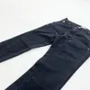 黒い刺繍ジーンズの男性女性1高品質のカジュアルタイの染料ジーンズパンツ