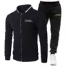 Costume de sport décontracté pour hommes, costume 2 pièces, veste et pantalon de sport, Streetwear Harajuku, ensembles pour hommes, survêtement pour hommes, G1217, automne et hiver