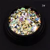 Kolorowe paznokcie Dżetki DIY Nail Art Glitter Diamonds Kryształy Koraliki Biżuteria Multi Style Złote Silver Studs Gems Metal Rivets Charms