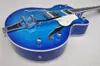 Blue body Electric Guitar with White Pickguard,Rosewood fingerboard,Tremolo System,Chrome hardware, Provide customized services