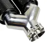 Dual Carbon Faser 304 Edelstahl Universal Car Auspuffrohrableitungsschuffler Spitzen für BMW292E