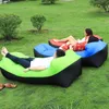 Bolsas de dormir Silla de playa de aire portátil al aire libre Sofá de camping inflable rápido Bolsa perezosa Chaise Lounge Cama Tumbona