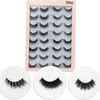 16 Pairs Multipack Faux 3D Mink Eyelashes False Eyelash Handmade Wispy Fluffy Long Fake Lashes Natural Makeup Tools Eye Lashes