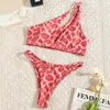 Bikini sexy 2021 Micro bikini set leopardo biquini costume da bagno push up costume da bagno femminile costume da bagno biquini bikini monospalla X0522