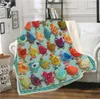 Ensembles de literie Couverture en flanelle Super douce Motif créatif imprimé À la mode Vintage Couvre-lit Couvertures Enfants Adulte Chambre Décor