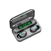 f9-5c TWS Bluetooth 5.0 Cuffie Auricolari 9D Stereo Sport Auricolari wireless impermeabili Touch Control Auricolari con scatola