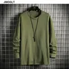 15 Colors Autumn New Soft Comfort T-Shirt Men 100% Cotton T Shirt Long Sleeve O-Neck Solid Color Daily Casual Basic T-Shirts 210412