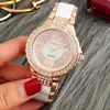 Silver White Ladies Watch Fashion Watches 2021 Simulated-Ceramics Women Top Casual pols relogios polshorloges261o