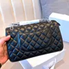 Luxury Brand Real Learn Women Classic Msenger Bag 2021 Ny högkvalitativ kvinnors språkkedjor axelväska mode handbagsoxj