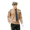 Mannen trainingspakken Luxe Cruise Schip Captain Uniform International Seaman Standard Past Ocean Ships Working Personnel Jack + Shirt Overall